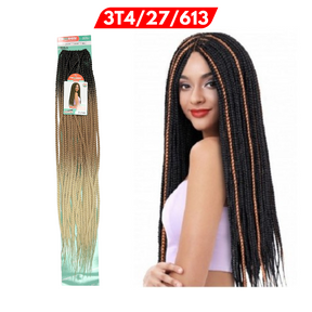 Freedom Crochet - Cro Medium Box Braid - Color 3T4/27/613 - 30 " - Cosmetics Afro Latino