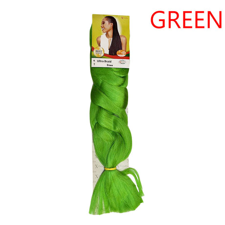 X-pression - Ultra Braid - Extensión De Pelo - Para Trenzar - 208 Cm - 165 G - De Un Solo Color - Cosmetics Afro Latino #GREEN X-pression Hair Care