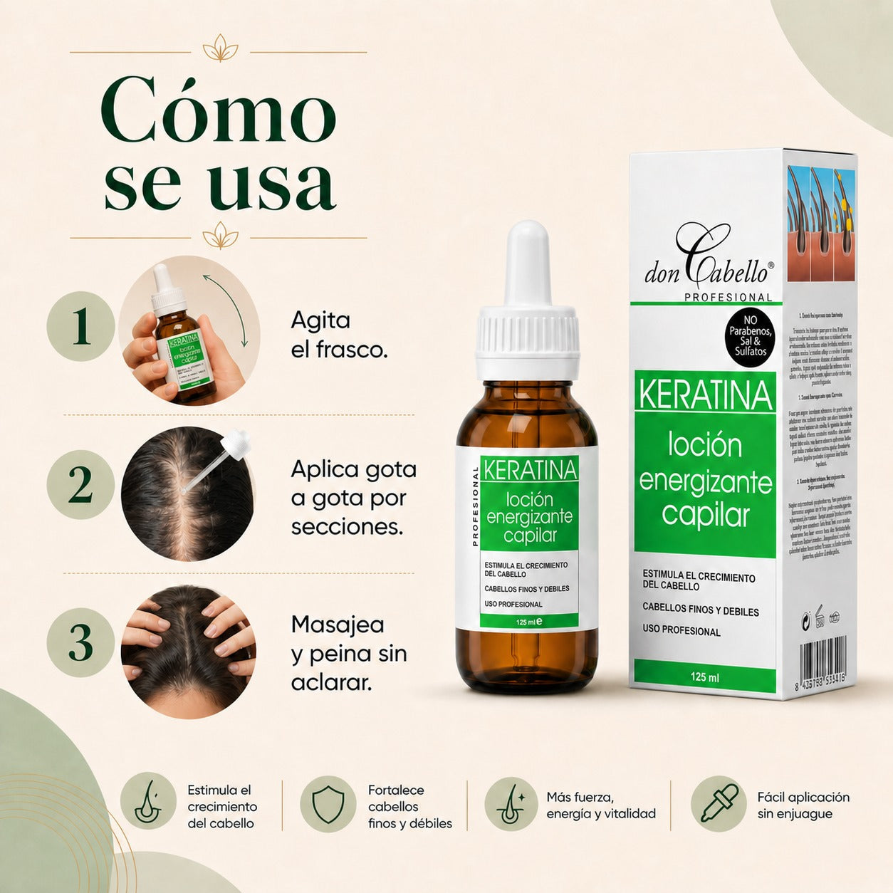 Don Cabello - Hair Regenerating Serum, Hair Growth Tonic - 125 Ml
