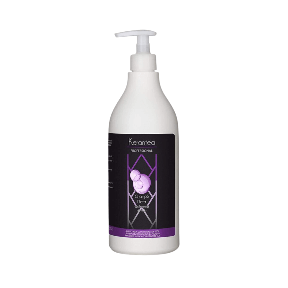 Kerantea - Professional Champu Plata - Shampoo Silver Containing Silk Proteins -750 ml - Cosmetics Afro Latino