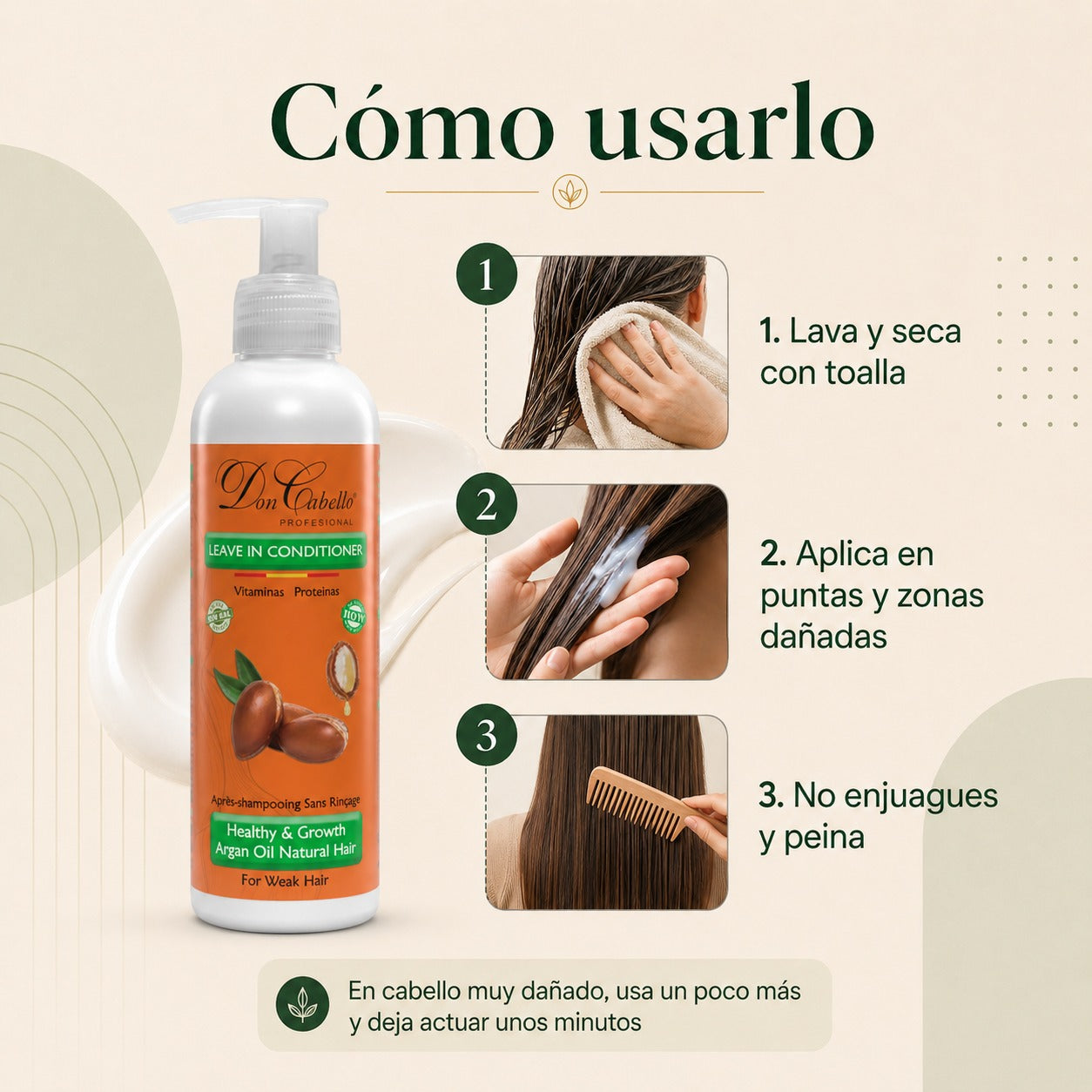 Don Cabello - Acondicionador Sin Enjuague - 250 Ml