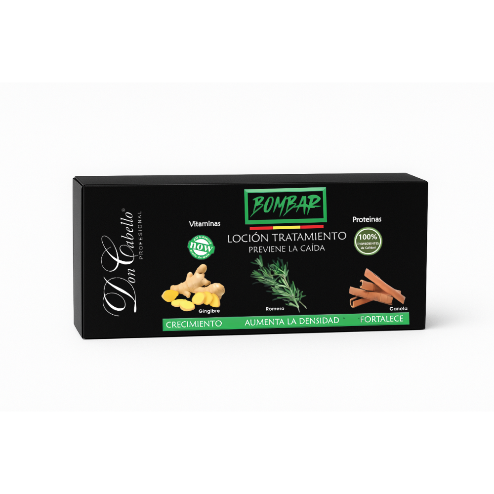 Don Cabello loción capilar bombar fortalecedora con 10 ampollas de 10 ml - Cosmetics Afro Latino