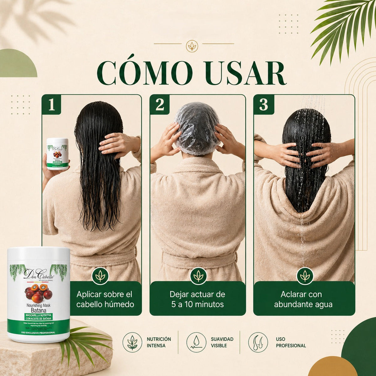 Don Cabello Mascarilla Capilar Nutritiva con Aceite de Batana 1000 ml