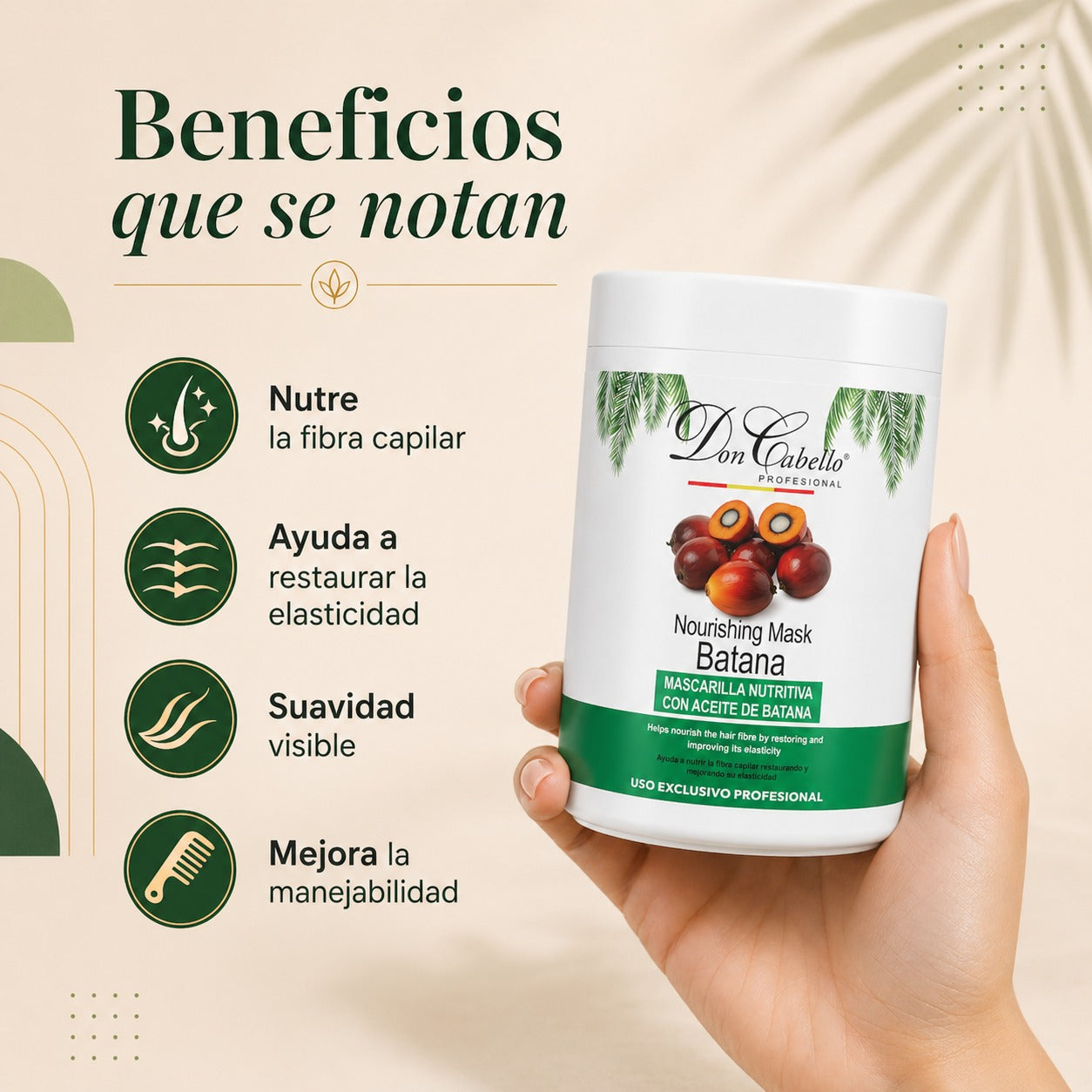 Don Cabello Mascarilla Nutritiva Batana 1000 ml Hidratación y Suavidad