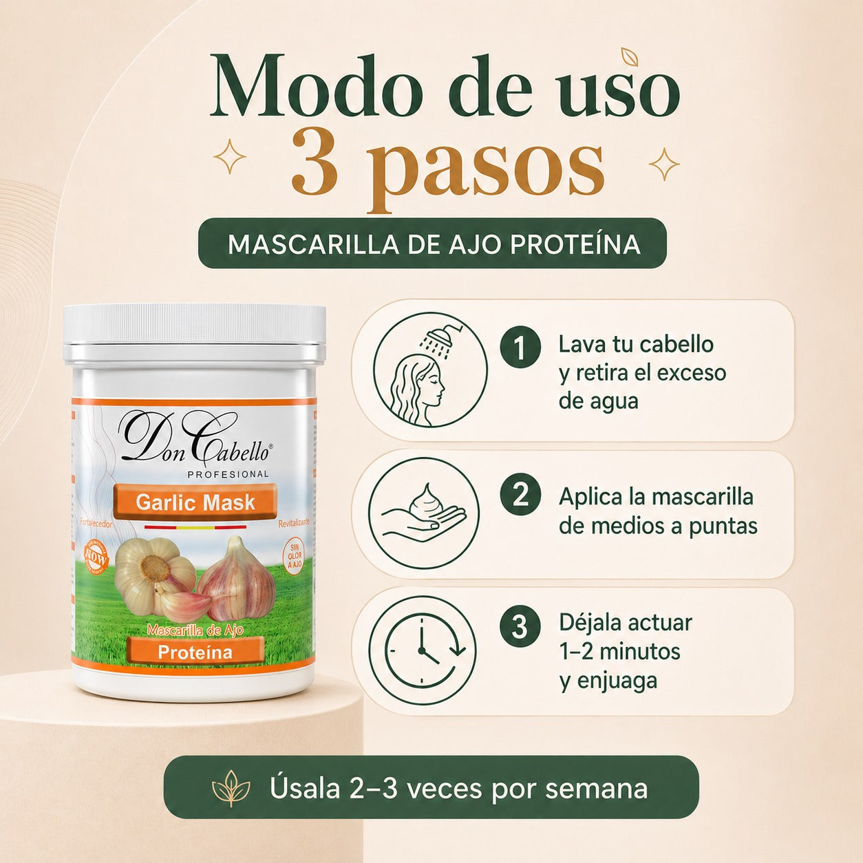 Don Cabello - Mascarilla Pelo De Ajo - 1000 Ml
