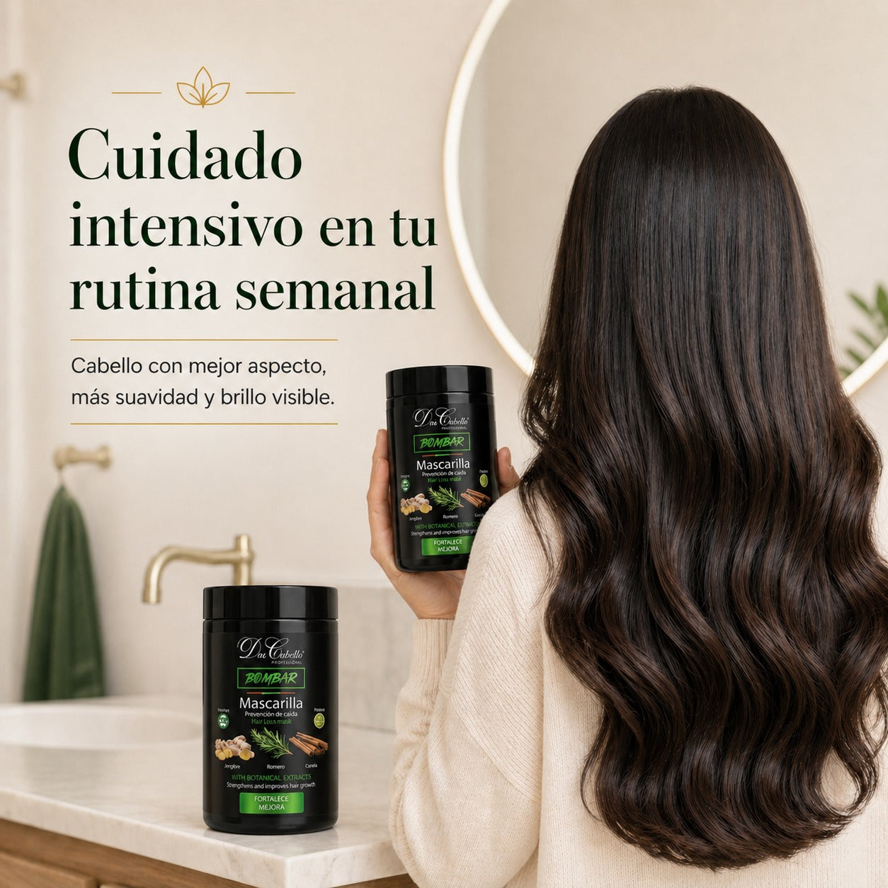 Don Cabello Bombar Mascarilla Preventiva de Caida con Romero, Canela Y Jengibre 1kg