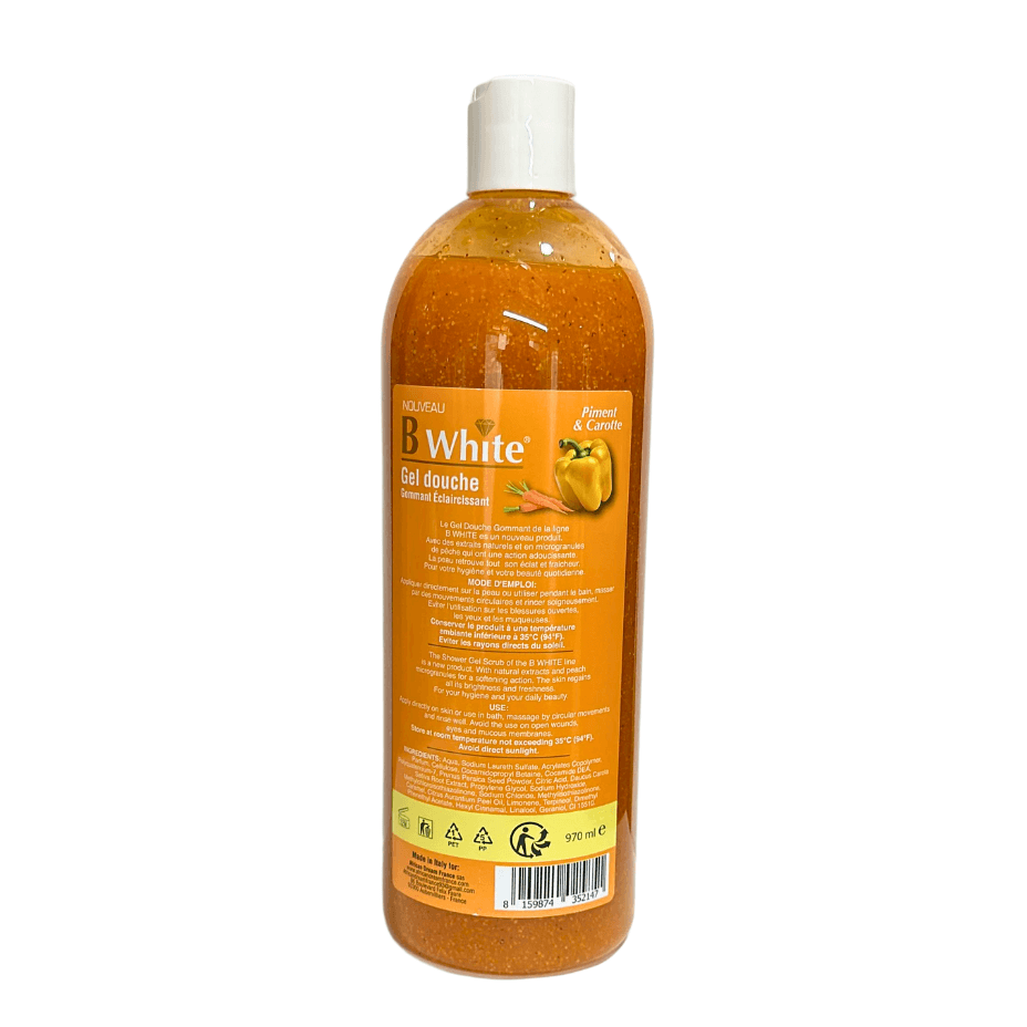 New - B White - Sweet Chili Peppers with Carrot Shower Gel - 970 Ml