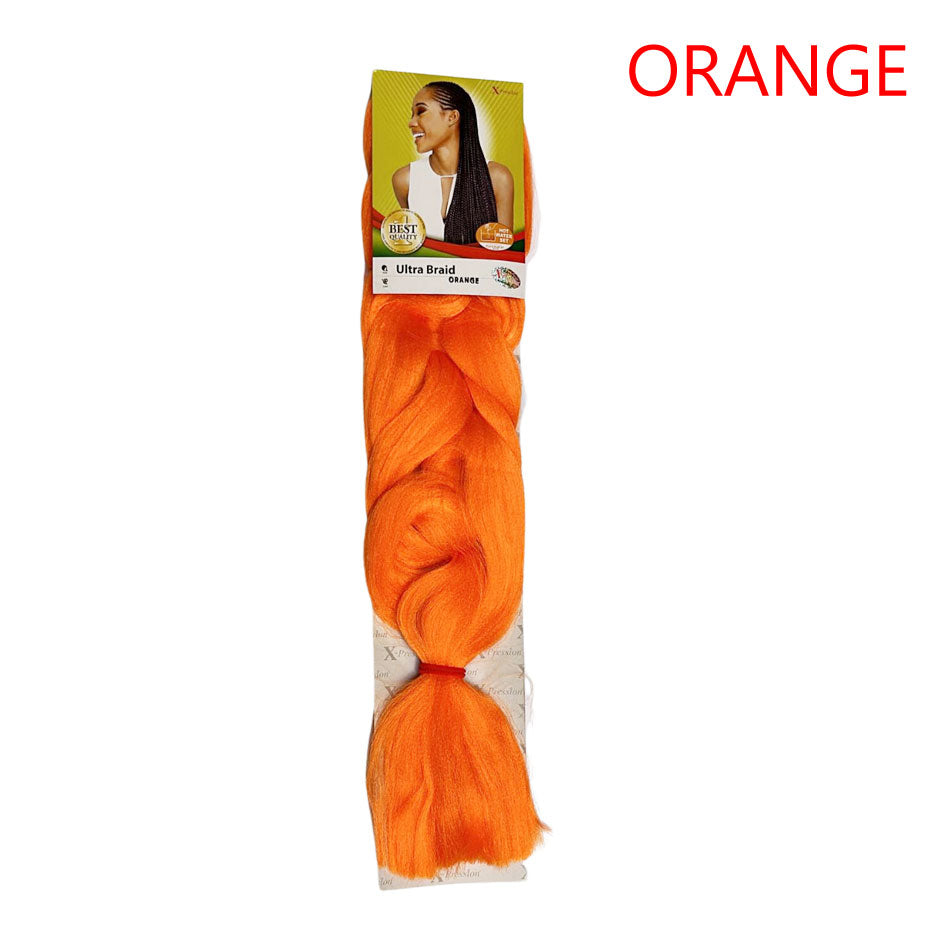 X-pression - Ultra Braid - Extensión De Pelo - Para Trenzar - 208 Cm - 165 G - De Un Solo Color - Cosmetics Afro Latino #ORANGE X-pression Hair Care