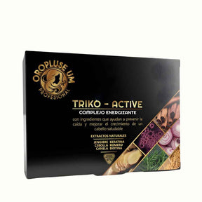 Oropluse UM Triko-Active Complejo Energizante con Extractos Naturales de Jengibre, Keratina, Cebolla, Romero, Canela y Biotina para Cuidado del Cuero Cabelludo y Mejor Aspecto del Cabello
