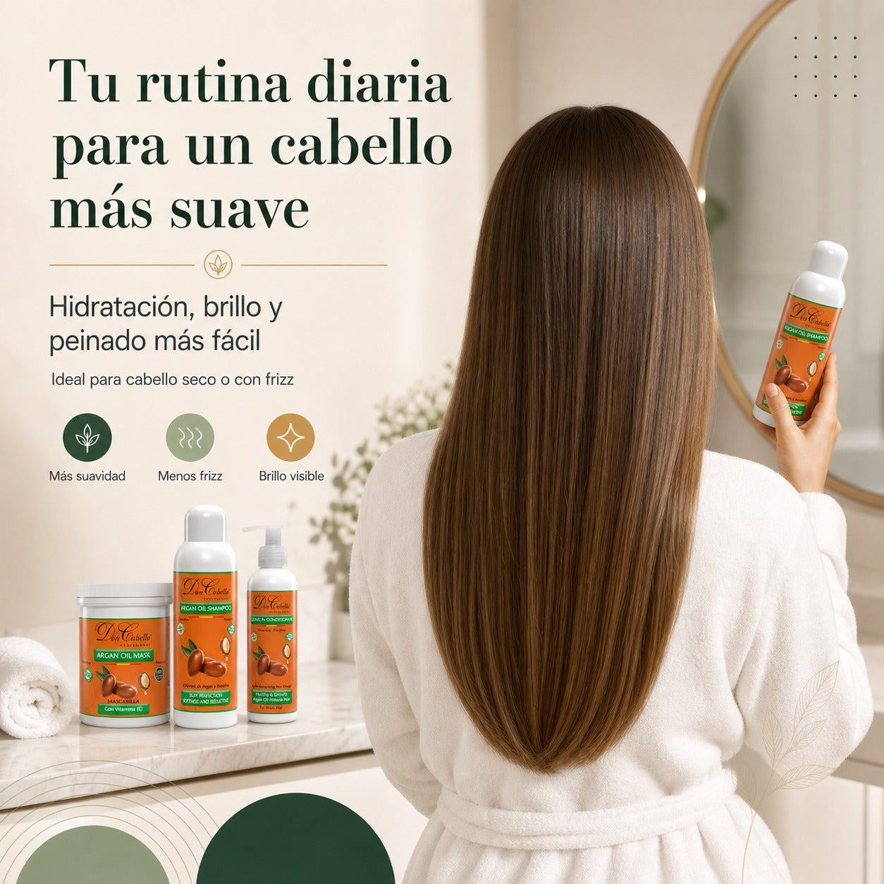 Pack Hidratación Intensa Con Keratina Y Aceite De Argán - Don Cabello