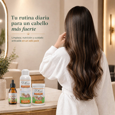 Pack Fortalecedor Intensivo Ajo – Cabello Débil (Champú + Mascarilla + Loción) Don Cabello