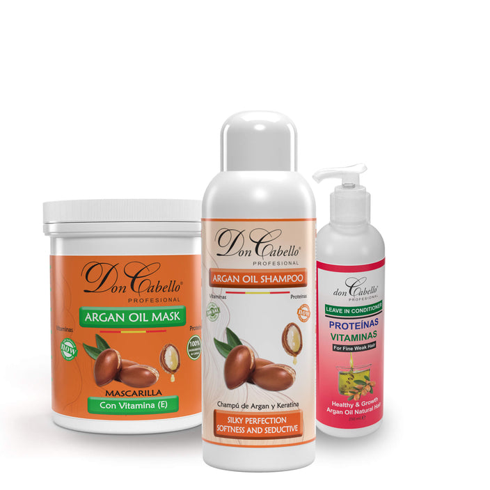 Pack Hidratación Intensa Con Keratina Y Aceite De Argán - Don Cabello