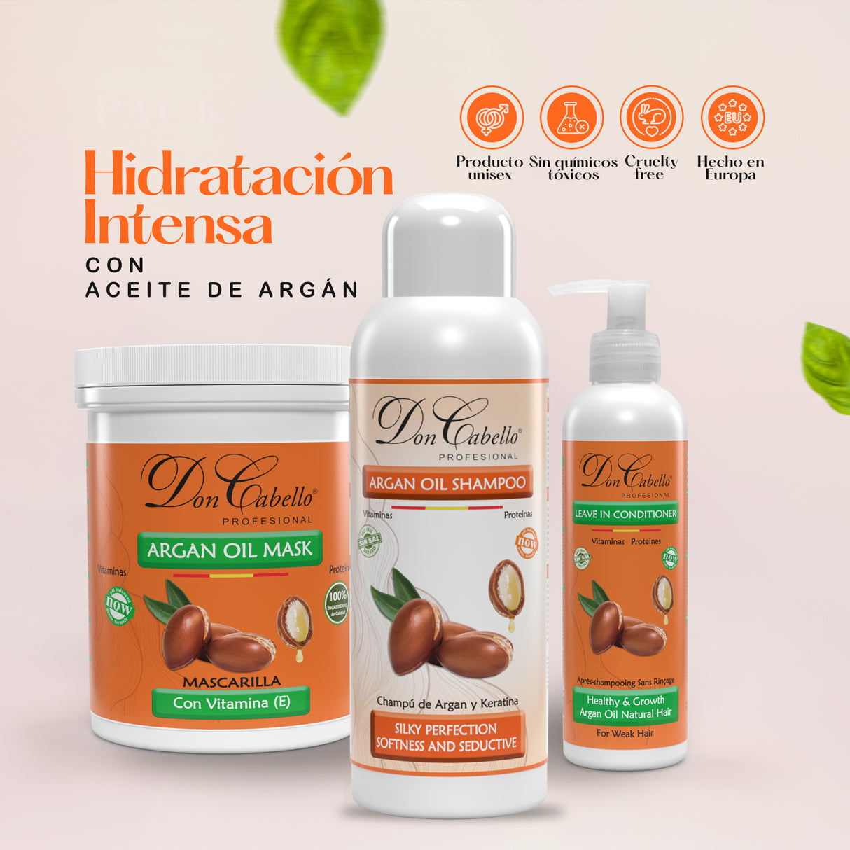 Intense Hydration Pack with Keratin and Argan Oil - Don Cabello