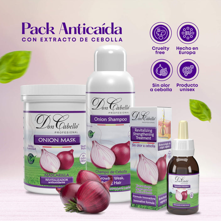 Anti-Hair Loss Pack With Red Onion Extract - Don Cabello
