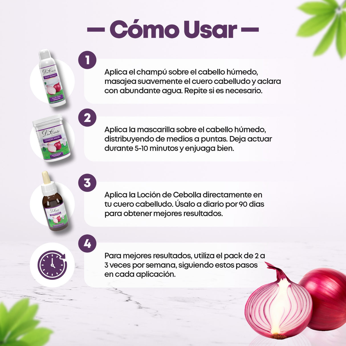 Pack Anticaída Con Extracto Cebolla Roja - Don Cabello