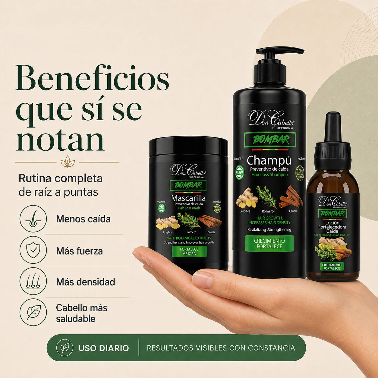 Bombar Hair Growth and Hair Loss Prevention Pack Don Cabello