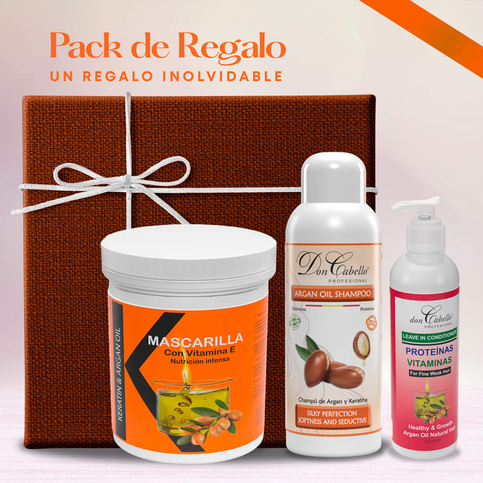 Pack Hidratación Intensa Con Keratina Y Aceite De Argán - Don Cabello