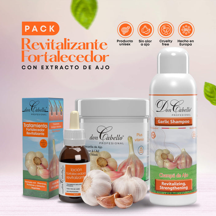 Pack Revitalizante Fortalecedor Con Extracto De Ajo - Don Cabello