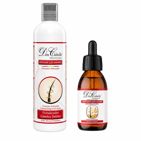 Pack Anticaída Proteínas – Cabello Fino (Champú + Loción) Don Cabello