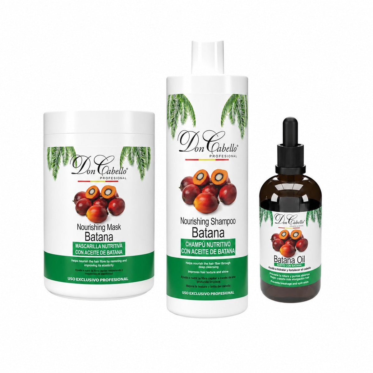 Pack Nutrición Profunda Batana – Cabello Extra Seco (Champú + Mascarilla + Aceite) Don Cabello