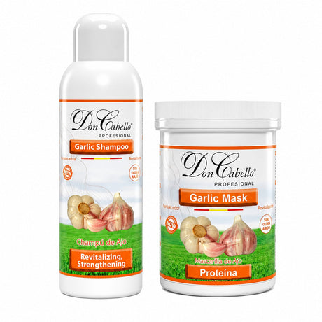 Pack Reparación Ajo – Cabello Seco y Dañado (Champú + Mascarilla) Don Cabello