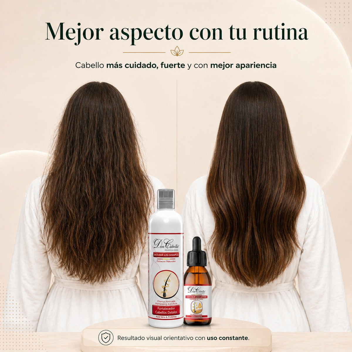 Pack Anticaída Proteínas – Cabello Fino (Champú + Loción) Don Cabello