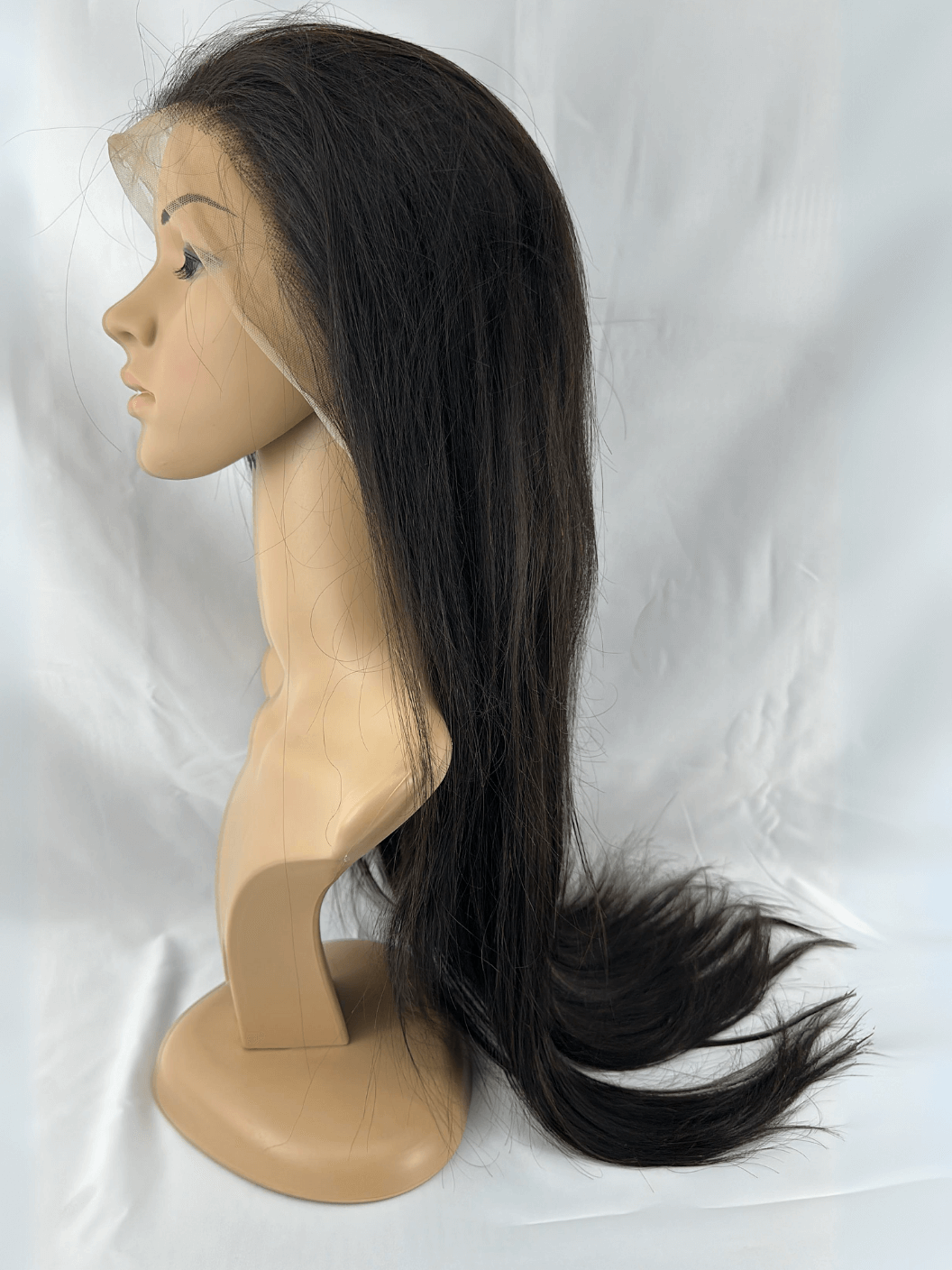 Peluca de Cabello Virgen Liso Natural 28” – HD Lace Frontal, Pre-Estilizada, Sin Pegamento, Densidad 200%+, Brillo Natural