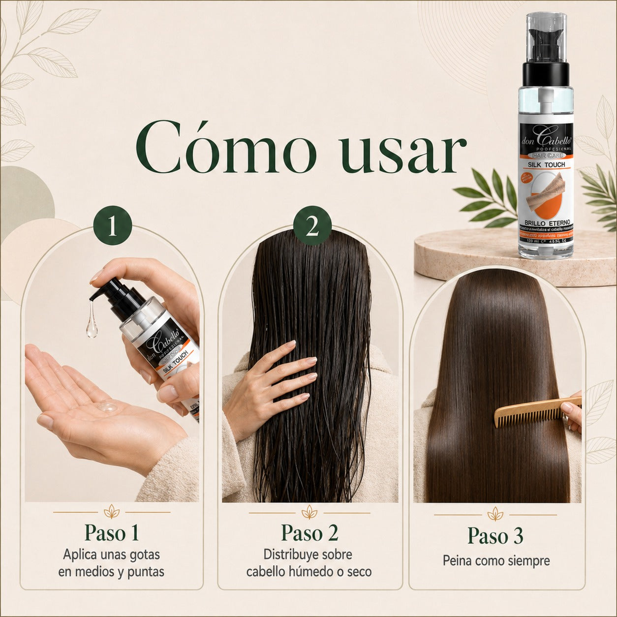 Don Cabello Silk Touch – Proteínas, Vitaminas Y Minerales - 100 Ml