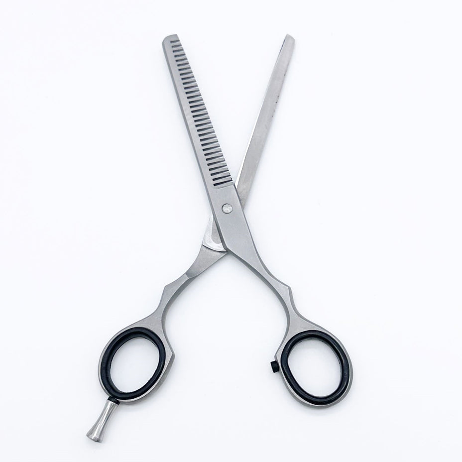 Tijeras De Corte De Pelo Plateadas Peluquería - Tijeras De Dientes - Cosmetics Afro Latino