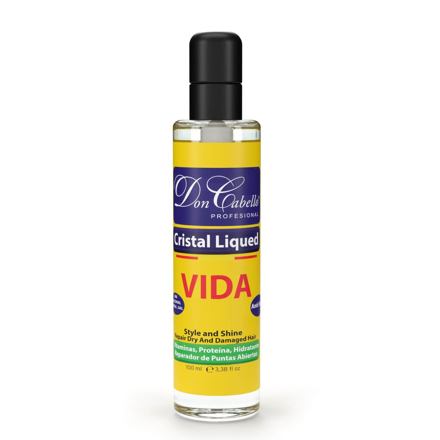 Don Cabello Vida Cristal Liqued (Anti Frizz) 100 ML - Cosmetics Afro Latino
