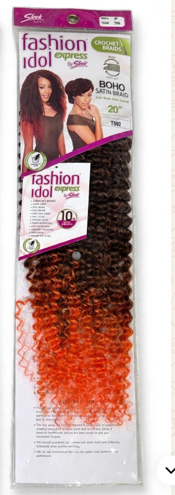 Fashion Idol Express by Sleek – Boho Satin Braid Crochet Braids 20" – T592 AFERTA