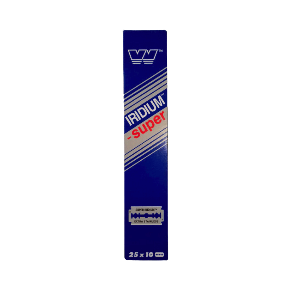 Wizamet Iridium - Super Cuchillas De Afeitar - 250 Unidades - Cosmetics Afro Latino