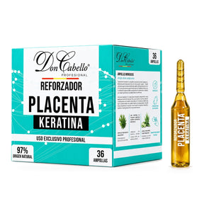 Caja Don Cabello Reforzador con Placenta y Keratina, 36 ampollas de 15 ml