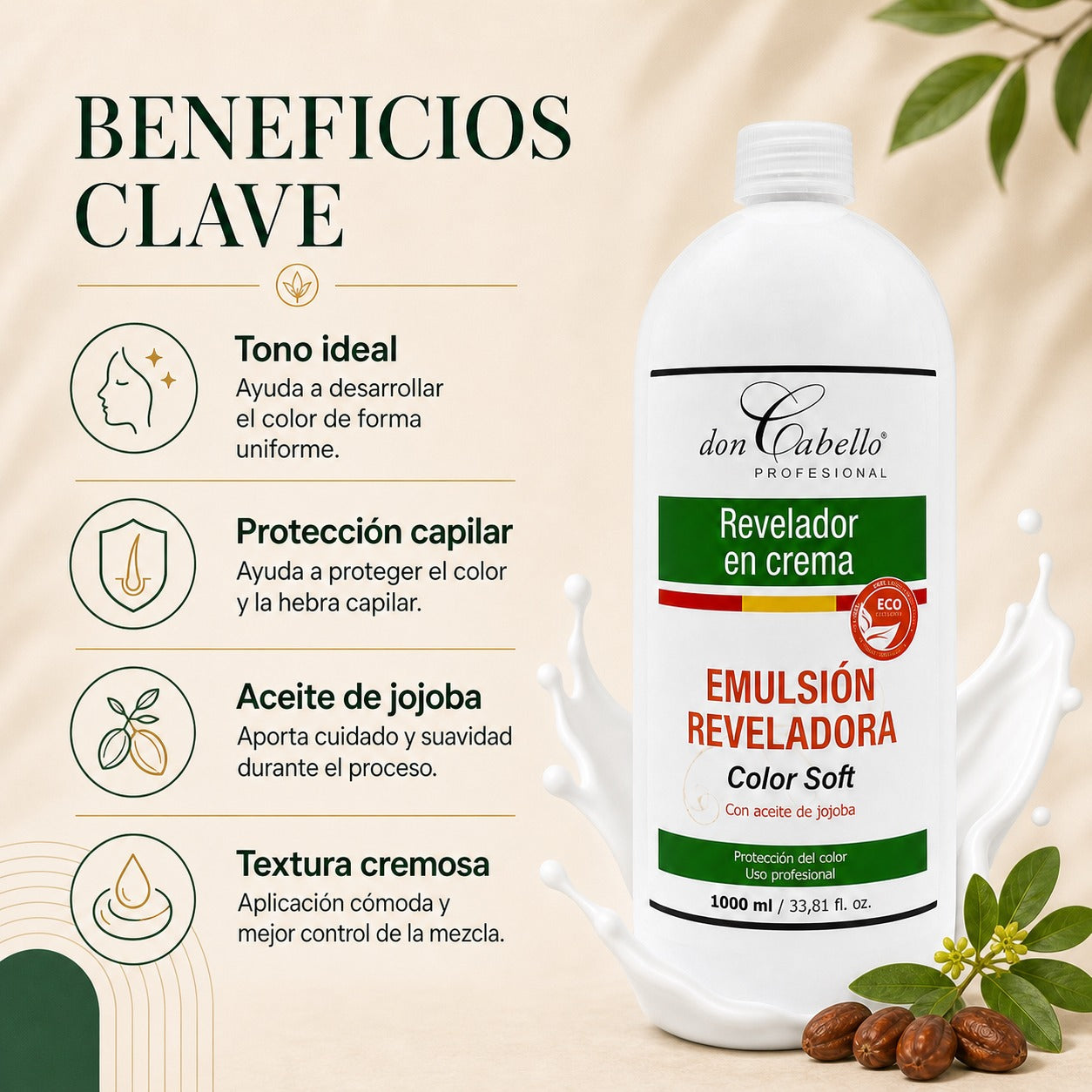 Don Cabello - Oxigenada en Crema - 40 Vol 12% - 1000 Ml