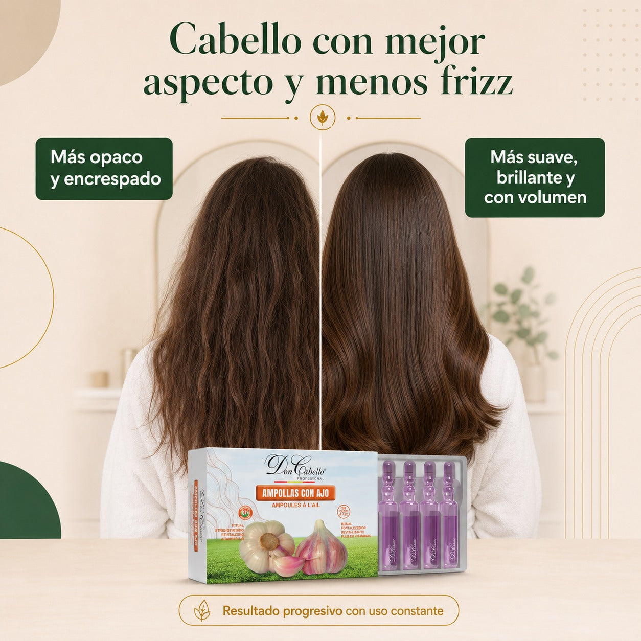 Don Cabello Ampollas Capilares – Fortalece Las Fibras Capilares – 12 Ampollas X 10 Ml