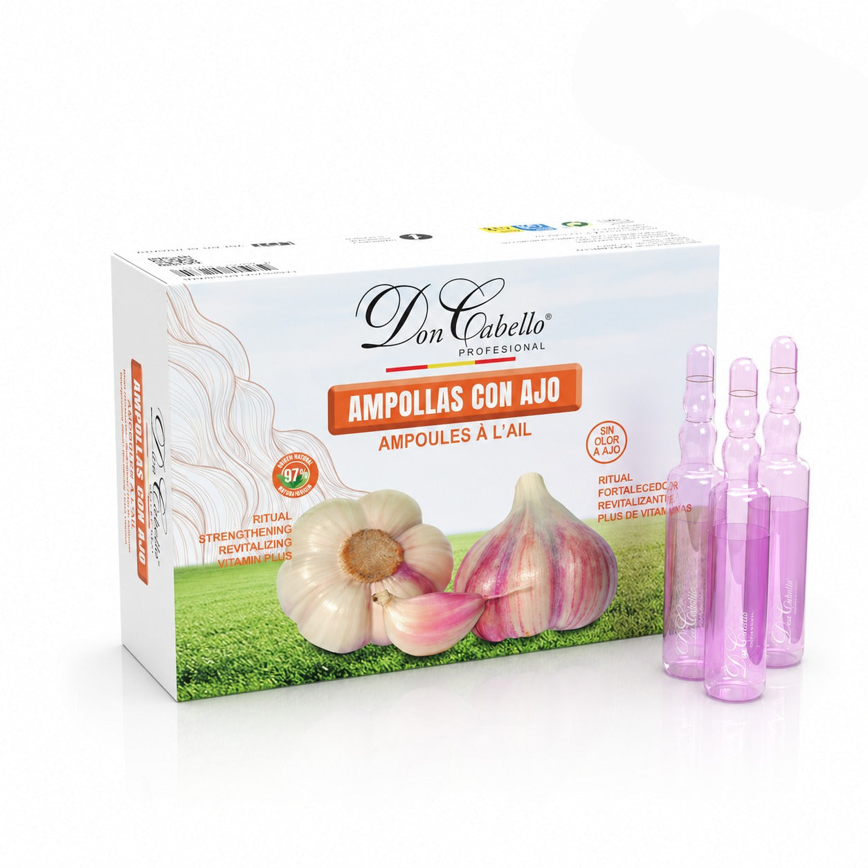 Don Cabello Ampollas Capilares – Fortalece Las Fibras Capilares – 12 Ampollas X 10 Ml