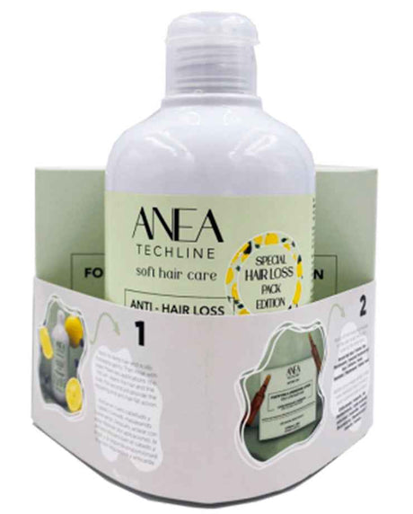 Anea Pack Anticaída Cabello Champú 450 ml + Ampollas Fortificantes 12 x 10 ml Tratamiento Capilar