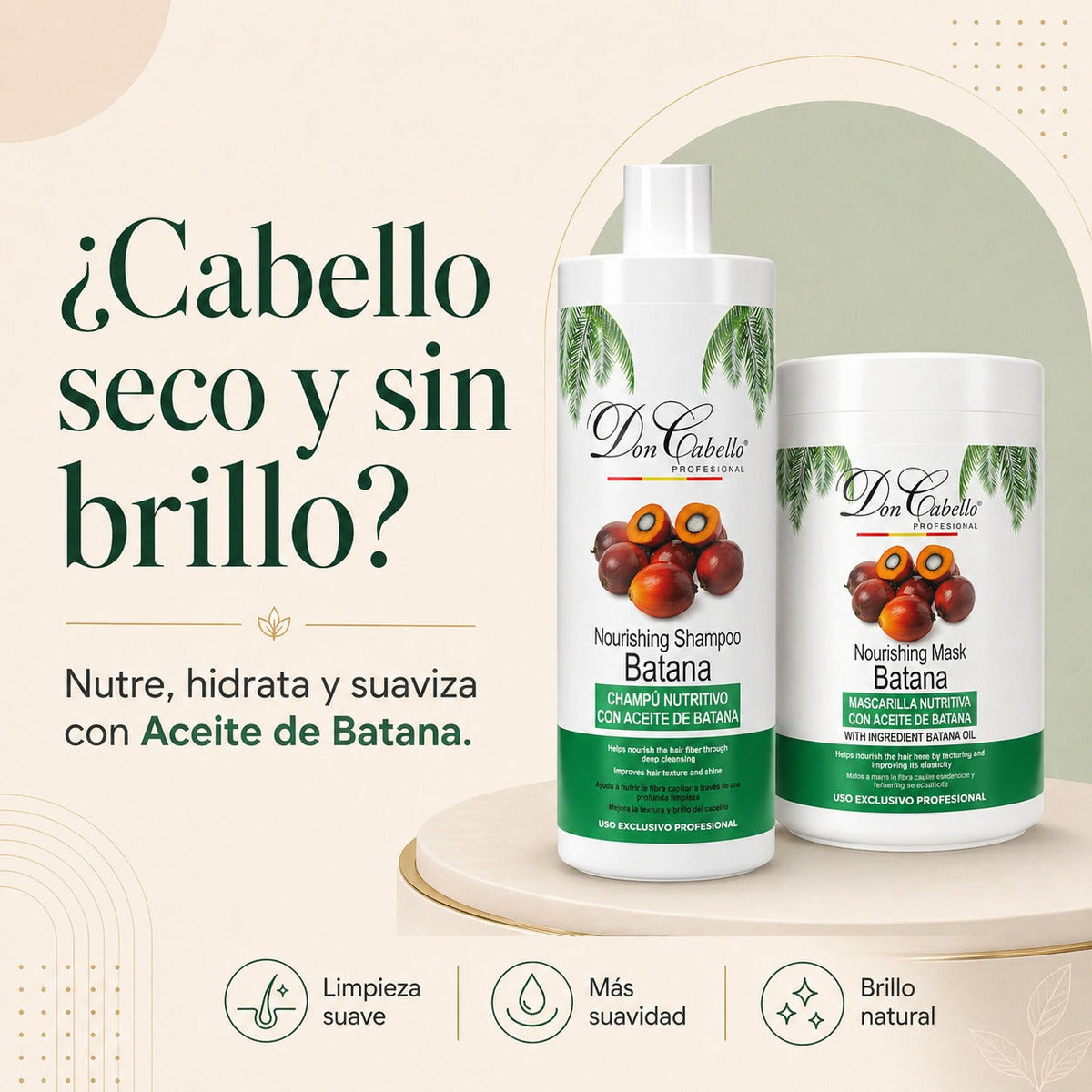 Pack Nutrición Batana – Cabello Seco (Champú + Mascarilla) Don Cabello
