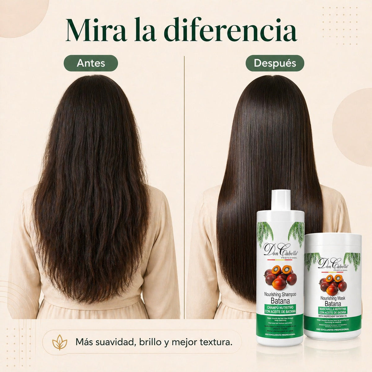Pack Nutrición Batana – Cabello Seco (Champú + Mascarilla) Don Cabello