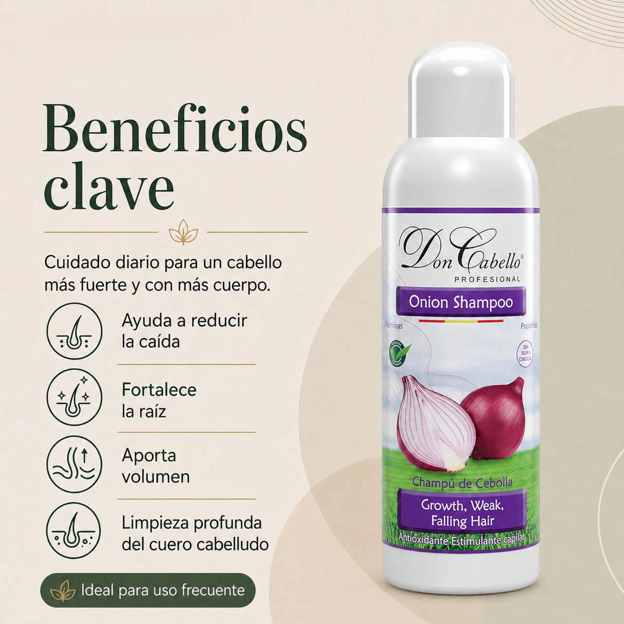 Don Cabello Champú Natural Con Extracto De Cebolla Roja