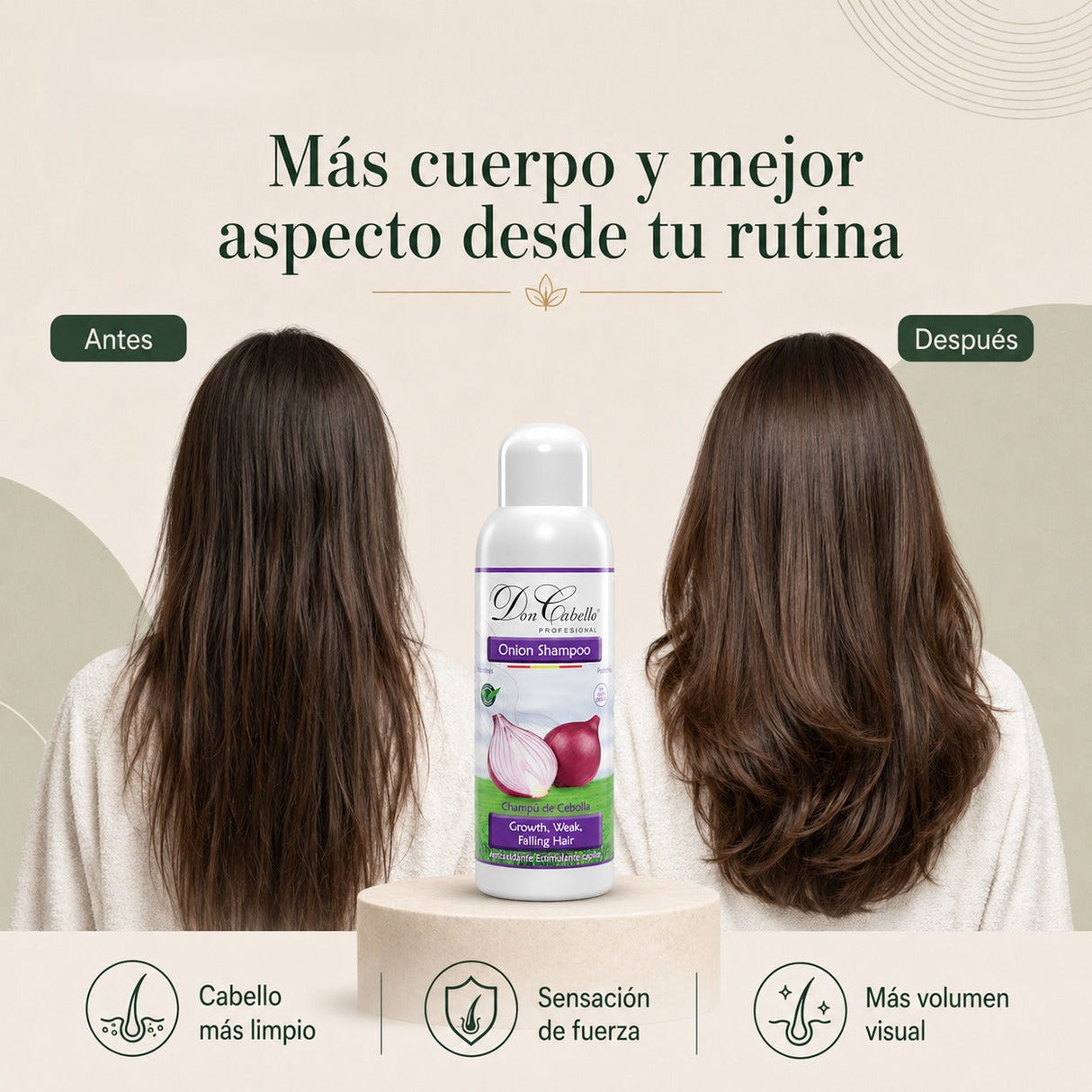 Don Cabello Champú Natural Con Extracto De Cebolla Roja