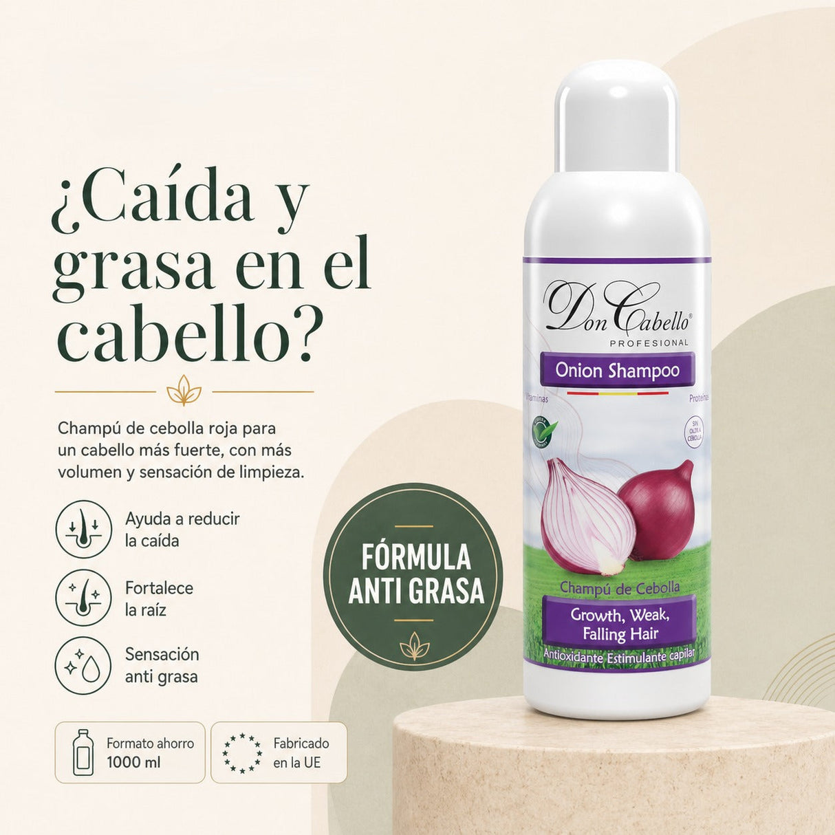 Don Cabello Champú Natural Con Extracto De Cebolla Roja