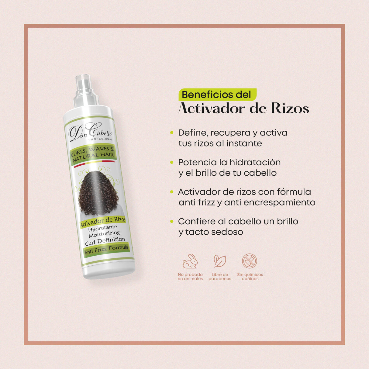 Don Cabello - Activador De Rizos Líquido - 400 Ml