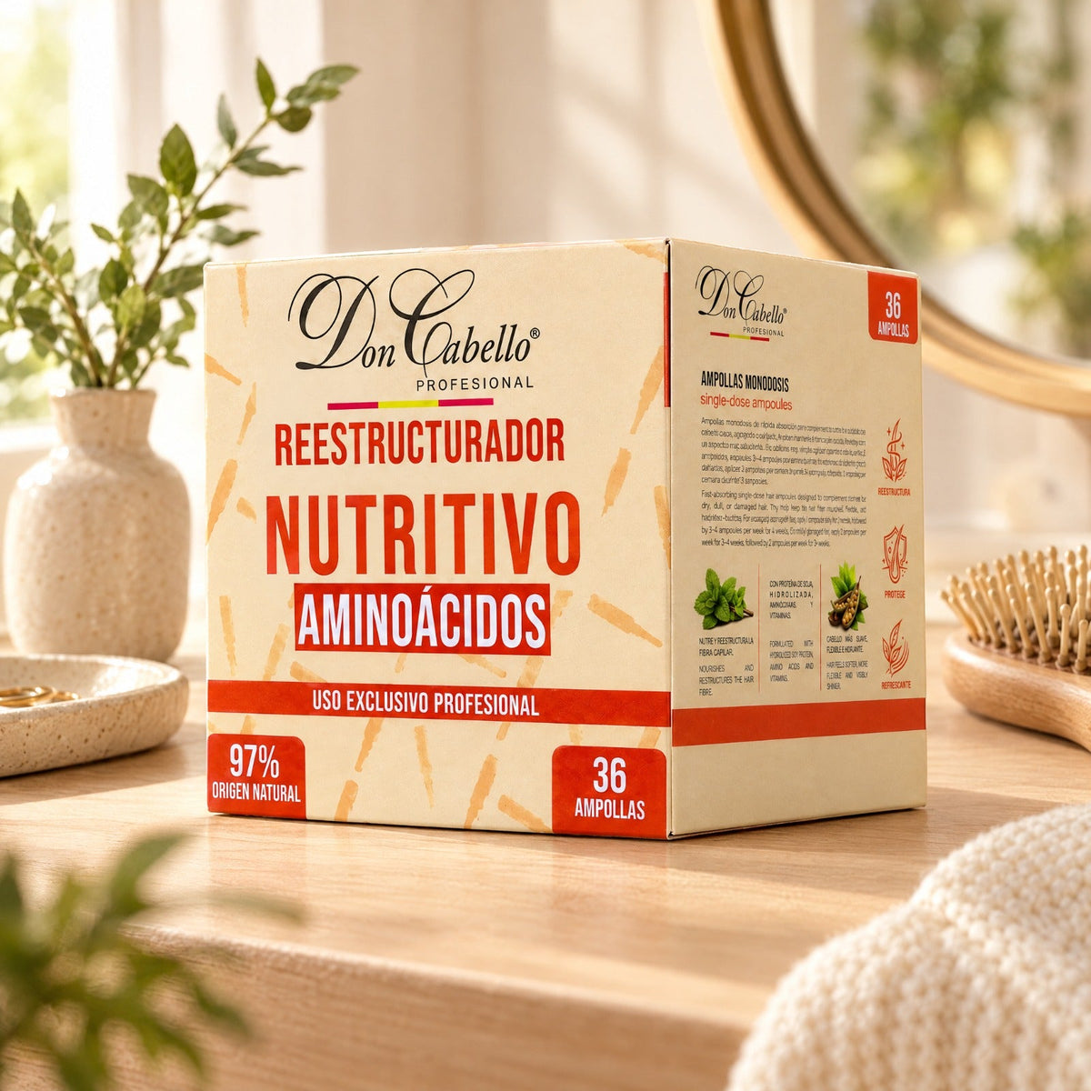 Don Cabello Ampollas Reestructurador Nutritivo con Aminoácidos 36 x 15 ml