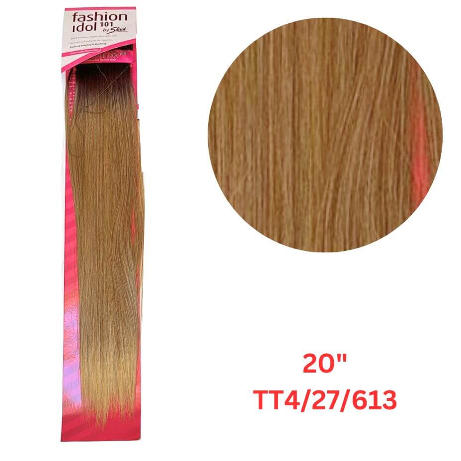 Fashion Idol Yaki Straight Crochet 20 Inch Long Natural Wave