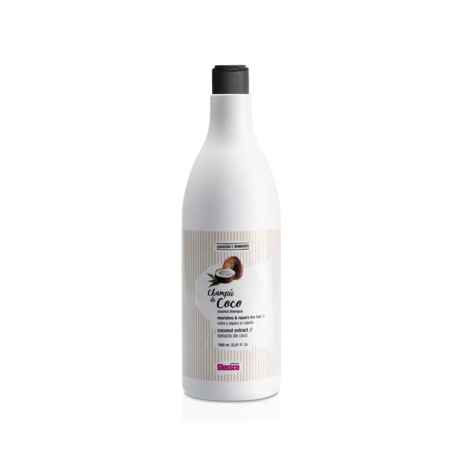 Glossco - Champu De Coco - Professional Coconut Shampoo - 1000ml - Cosmetics Afro Latino