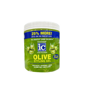 Fantasia IC - Hair Polisher Olive Styling Gel - 454 ML - Cosmetics Afro Latino