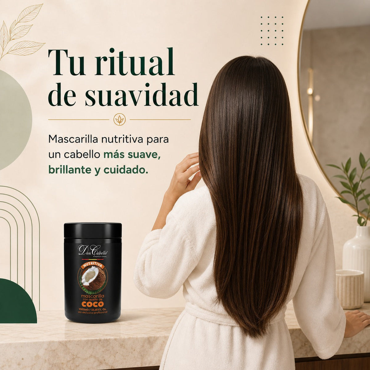 Don Cabello Mascarilla Capilar Nutritiva con Aceite de Coco 1000 ml