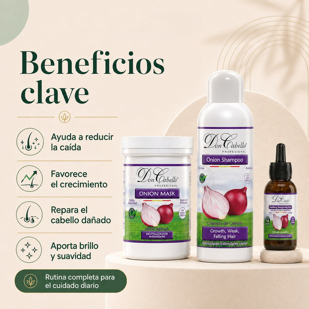 Pack Anticaida Intensivo Cebolla Roja Don Cabello