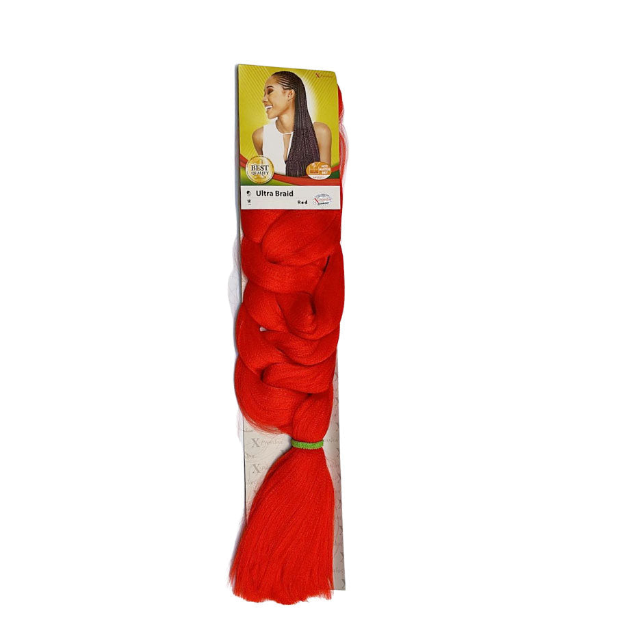 X-pression - Ultra Braid - Extensión De Pelo - Para Trenzar - 208 Cm - 165 G - De Un Solo Color - Cosmetics Afro Latino